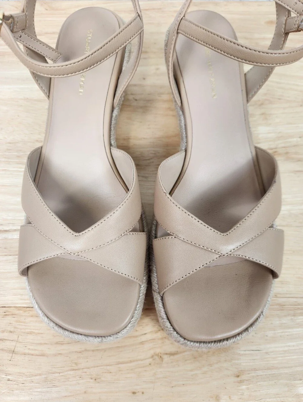 Stuart Weitzman Dayna Suede Espadrille Wedge Size 9